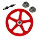 Roda traseira extra nylon vermelha aro 20 de bicicleta completa