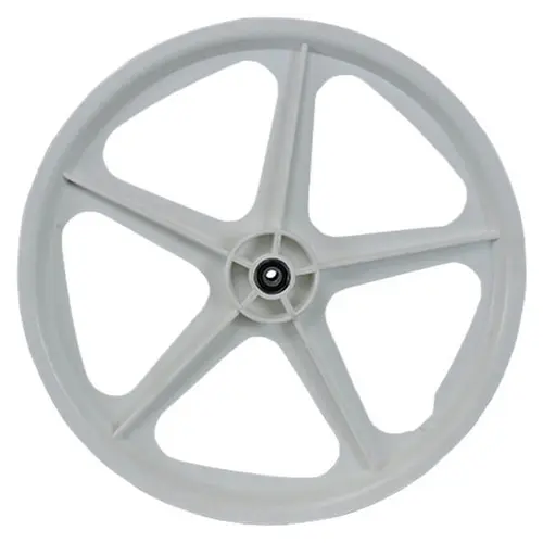 Roda dianteira extra nylon branca aro 20 de bicicleta completa