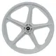 Roda dianteira extra nylon branca aro 20 de bicicleta completa