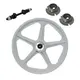 Roda traseira extra nylon branca aro 20 de bicicleta completa