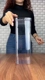 Pote hermético transparente quadrado 2,2l para granel cereais alimentos