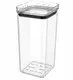 Pote hermético transparente quadrado 2,2l para granel cereais alimentos