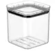 Pote hermético transparente quadrado 1l para granel cereais alimentos