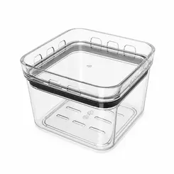Pote hermético transparente quadrado 500ml para granel cereais alimentos