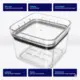 Pote hermético transparente quadrado 500ml para granel cereais alimentos