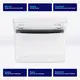 Kit 4 potes hermético transparente quadrado 500ml para granel cereais alimentos