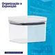 Kit 8 potes hermético transparente quadrado 500ml para granel cereais alimentos