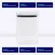 Kit 3 potes hermético transparente quadrado 1l para granel cereais alimentos