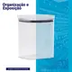 Kit 3 potes hermético transparente quadrado 1l para granel cereais alimentos