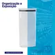Kit 2 potes hermético transparente quadrado 2,2l para granel cereais alimentos