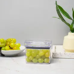 Kit 7 potes hermético transparente quadrado para porta mantimento cozinha