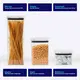 Kit 10 potes hermético transparente quadrado para porta mantimento cozinha