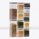 Kit 12 potes hermético transparente quadrado para porta mantimento cozinha