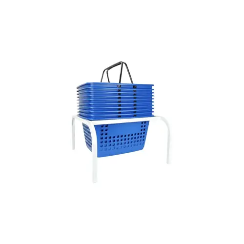 Suporte tartaruga branco para cesta de compra 25 litros