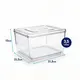 Kit 4 potes em acrílico p/ granel cereais alimentos 3,5l quadrado c/ tampa