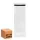 Kit 20 potes hermético transparente quadrado 2,2l para granel cereais alimentos