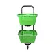 Carrinho de compras compacto duplo 50 litros verde cítrico