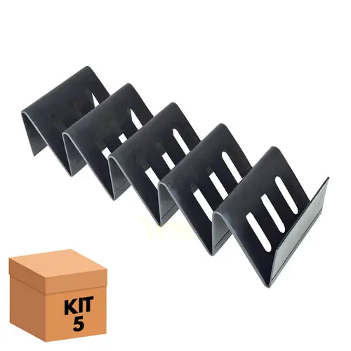 Kit 5 expositores escadinha para 5 bandejas de frios e carnes (30cm x 9cm x 5,5cm)