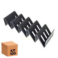 Kit 100 expositores escadinha para 5 bandejas de frios e carnes (30cm x 9cm x 5,5cm)
