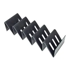 Expositor escadinha preta  para 5 bandejas de frios e carnes (30cm x 9cm x 5,5cm)
