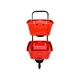 Carrinho de compras compacto duplo 50 litros vermelho