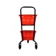 Carrinho de compras compacto duplo 50 litros vermelho