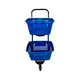 Carrinho de compras compacto duplo 50 litros azul
