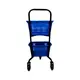 Carrinho de compras compacto duplo 50 litros azul