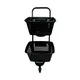 Carrinho de compras compacto duplo 50 litros preto
