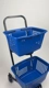 Kit 3 carrinhos de compras compacto duplo 50 litros vermelho
