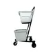 Kit 3 carrinhos de compras compacto duplo 50 litros branco