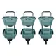 Kit 3 carrinhos de compras compacto duplo 50 litros cinza