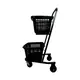 Kit 3 carrinhos de compras compacto duplo 50 litros preto