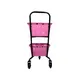 Kit 3 carrinhos de compras compacto duplo 50 litros rosa