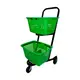 Kit 3 carrinhos de compras compacto duplo 50 litros verde