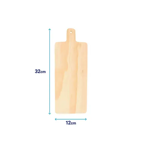 Tábua para mini hamburguer e porções 33x21cm em compensado naval