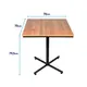 Mesa design industrial tampo de madeira noce 70x70 p/ restaurante