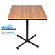 Mesa design industrial tampo de madeira noce 70x70 p/ restaurante