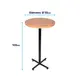 Kit 4 mesas bistrô design industrial tampo de madeira noce 50cm de diâmetro p/ restaurante