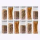 Kit 12 potes hermético transparente quadrado 2,2l para granel cereais alimentos