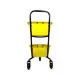 Carrinho de compras compacto duplo 50 litros amarelo