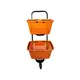 Carrinho de compras compacto duplo 50 litros laranja