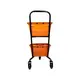 Carrinho de compras compacto duplo 50 litros laranja