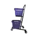 Kit 3 carrinhos de compras compacto duplo 50 litros lilás