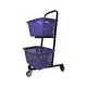 Kit 3 carrinhos de compras compacto duplo 50 litros lilás