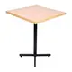 Mesa design industrial tampo de madeira carvalho 60x60 p/ restaurante