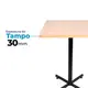 Mesa design industrial tampo de madeira carvalho 60x60 p/ restaurante