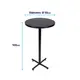 Kit 4 mesas bistrô design industrial tampo de madeira preta 50cm de diâmetro p/ restaurante
