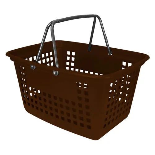 Cesta de compras grande 25l marrom