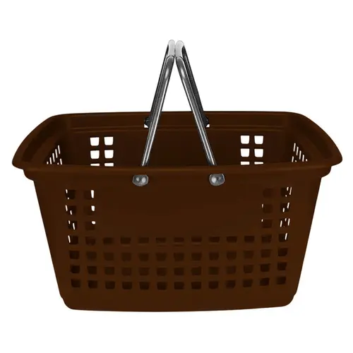Cesta de compras grande 25l marrom